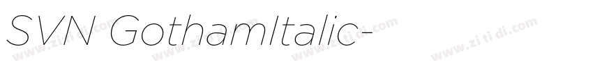 SVN GothamItalic字体转换